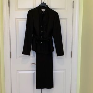 Black Suit with Belted Jacket